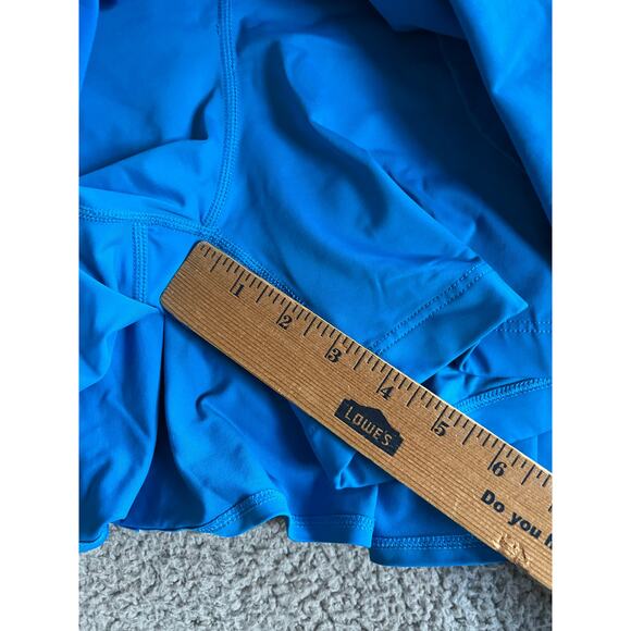 Lands End Skort 1X Pull On Ruffle Layer Blue Stretch Athletic Golf Tennis Prep - Picture 9 of 11